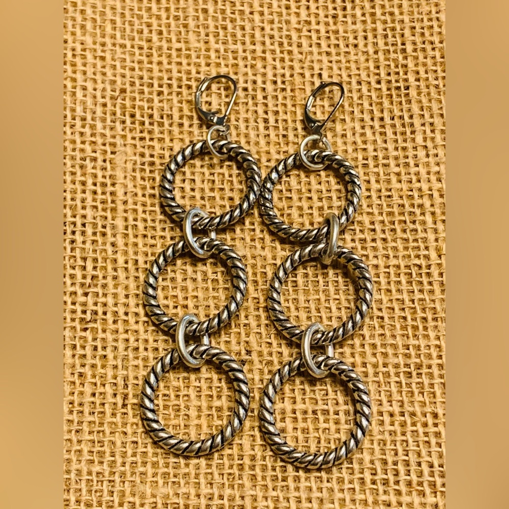 Triple Round Earrings